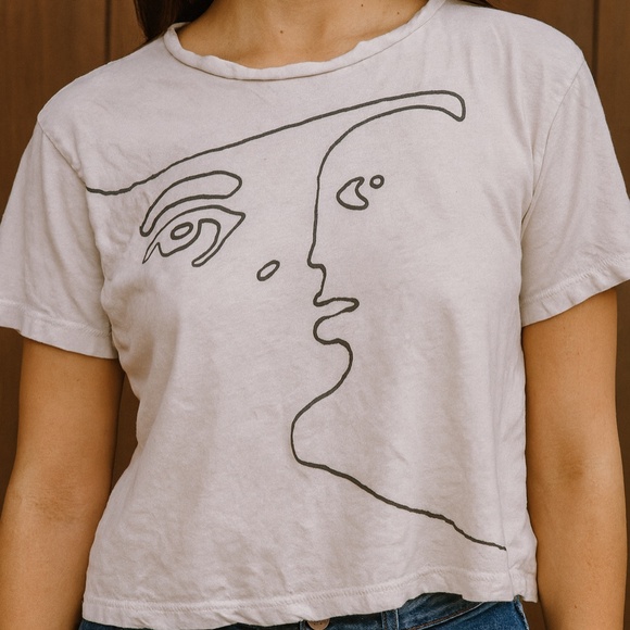 ONE TEASPOON SUPIMA LABYRINTH CROPPED TEE - size S - Picture 2 of 5